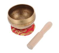 FUTUREORYY 1set Ciotola Tibetana Per Meditazione Con Legno e Guida Ciotola Per Suono Di Per Yoga e Relax Colori Del Fodero Variabili