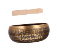 FUTUREORYY 1set Ciotole Cantanti Per Meditazione Ciotola Legno Con Pestello Decorazioni Da Tavolo Per Ufficio e Leggere e Portatili Per Rilassarsi e Viaggiare