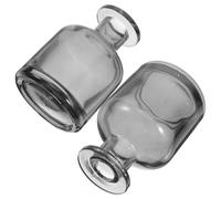 FUTUREORYY 2 Bottiglie Diffusore in Vetro Ricaricabile 100 Ml Tappo a Tenuta e Base Stabile, Contenitori per Oli Essenziali e Aromaterapia Fai da Te, Flaconi per Bastoncini Profumati