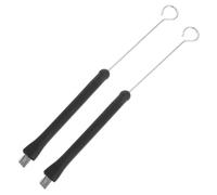 FUTUREORYY 2 pezzi Bacchette per Percussione Acciaio Inossidabile Spazzole per Batteria Facili da Usare per Diverse Tecniche e Stili Musicali Compatibili con Strumenti Percussione Ogni