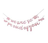 FUTUREORYY 2 Pezzi Festone Decorativo Glitterata per Festa Laurea Addobbo per Celebrazioni Laurea Banner Versatile per Feste Studenti
