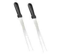 FUTUREORYY 2 Pezzi Forchette per Barbecue in Acciaio Inox con Manico Ergonomico in Pp, per Marshmallow e Pancakes, Perfette per Cucina e Campeggio