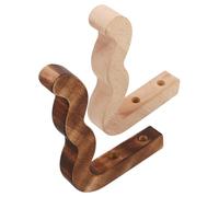 FUTUREORYY 2 Pezzi Ganci in Legno Massello per Piante Sospese, Set 2 Pezzi, Supporto da Parete per Vasi da Interno ed Esterno, Portavasi Compatto per Balcone, Soggiorno e Giardino