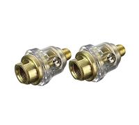 FUTUREORYY 2 Pezzi Mini Oliatore Automatico in Alluminio Separatore Acqua Integrato Resistente e Portatile per Utensili Aria Compressa