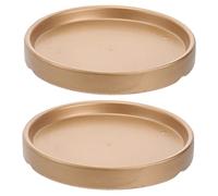 FUTUREORYY 2 Pezzi Vassoio per fioriere Vassoio per Piante pianta da Piatti vassoi per fioriere del Base d'oro