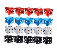 FUTUREORYY 20 pezzi Palloncini in Alluminio Forma Dado Colorati Rosso Blu Bianco Nero per Decorazioni Feste Tema Gioco Palloncini Metallizzati per Compleanni e Party