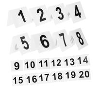 FUTUREORYY 20 Pezzi Segnaposto in Acrilico Marcatori Numerici Riutilizzabili Shaped Segnaposti da Compatti per Ristoranti Bar e Design Minimalista Bianco e Nero