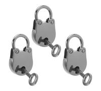 FUTUREORYY 3 Mini Lucchetti Vintage in Lega con Chiave, Lucchetto per Valigia e Borsa, Mini Lucchetto Antico a Forma di Orso per Portagioie, Diario e Zaino, Leggero e Portatile per