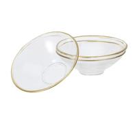 FUTUREORYY 3 Pezzi Anello in Vetro per Protezione Antigoccia Candele Bordo Dorato, Riutilizzabile e Decorativo per Candelabri, per Tavole da Cena e Ambienti Eleganti