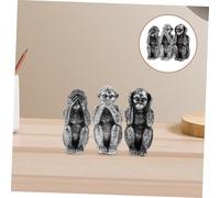 FUTUREORYY 3pezzi Piccole Statuette in Resina Scimmie in Resina Simpatiche Sculture Animali in Statuette Scimmie Decorazioni Animali in Graziosi e Ufficio
