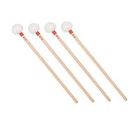 FUTUREORYY 4 Pezzi Bacchette per Timpani con Teste in Bianco Morbido Manici in Legno Ergonomici per Orchestra e Bande Scolastiche Bacchette Percussione Resistenti e Precise per Professionale