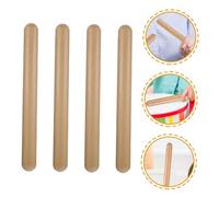 FUTUREORYY 4 pezzi Bastoncini Percussione in Legno Naturale per Strumento Musicale Claves con Bordi Arrotondati Sicuri e Confortevoli per Giochi Ritmici e Attività Musicali Educative in
