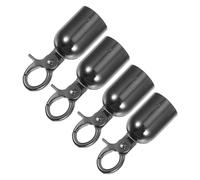 FUTUREORYY 4 Pezzi Ganci Terminali per Funi in Lega di Zinco Resistente, Fermacorda Metallico con Gancio a Scatto per Barriere di Sicurezza Esterne, Protezione Antiusura per Corda