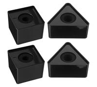 FUTUREORYY 4 Pezzi Microphone Flag Cube in Abs Resistente e Leggero Portatile per Interviste con Logo Triangolo e Quadrato Supporto Microfono Handheld per Trasporto Facile e Uso Prolungato