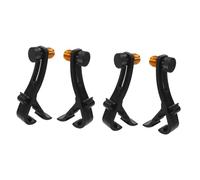 FUTUREORYY 4pezzi Morsetto per Asta Batteria Clip in Metallo per Microfono Attacco Sicuro Antiurto per Batterie Acustiche ed Elettriche