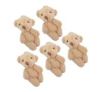 FUTUREORYY 5 Pezzi Push orsacchiotto di orsacchiotti orso tascabile minuscoli orsetti animali imbalsamati sfusi bomboniere per la doccia piccola bambola orsetti Keychain Craft Peluche Cachi