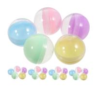 FUTUREORYY 50 pezzi Capsule per Distributori Automatici in Plastica Semi-trasparente Color Macaron Contenitori Vuoti Resistente per Giocattoli e Dolcetti DIY per Feste