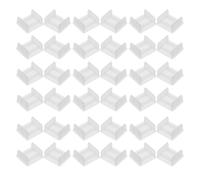 FUTUREORYY 50 Tappi Terminali in Plastica per Binario Tende Orizzontali e Veneziane 25 Mm, Componenti per Binari Ciechi Mini, Chiusura Stabile per Tende in Finto Legno, Alluminio e