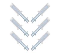 FUTUREORYY 6 Perni Cerniera per Porte Pieghevoli a Doppia Battuta 3/8" in Metallo Resistente Perno Elastico Superiore, Ferramenta per Porte Soffietto Armadio e Cucina, Installazione