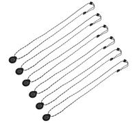 FUTUREORYY 6 Pezzi Clip per Microfono Lavalier Nero Supporto a Pulsante, Lunghezza Regolabile in Nylon e Metallo, per Interviste e Streaming Hands Free