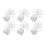 FUTUREORYY 6 Pezzi Pesi per Palloncini da Matrimonio in Foglio di Alluminio Bianco Blocchi di Peso per Palloncini a Elio Accessori per Feste All’aperto per Decorazioni Compleanni