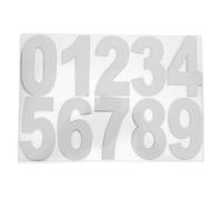 FUTUREORYY Adesivi Numerici Riflettenti Impermeabili per Cassetta Postale 3 Pollici in Vinile Bianco Autoadesivi Set da 10 Pezzi per Indirizzo Esterno Giardino Uffici e Appartamenti