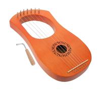 FUTUREORYY Arpa Lira 7 Corde in Legno per Principianti, Mini Arpa Portatile per Apprendimento Musicale, Strumento a Lira Classico per Lezioni e Piccole Esibizioni