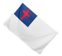 FUTUREORYY Bandiera Cristiana Decorativa in Poliestere Resistente Anelli in Metallo, Striscione da Giardino e Cortile per Decorazioni Esterne, Simbolo della Fede Cristiana per Casa e Negozi