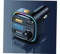 FUTUREORYY Caricabatterie Auto USB Multifunzione con Player Doppia per Ricarica e Protezione Sovraccarico Compatibile con Dispositivi Elettronici Nero