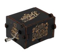 FUTUREORYY Carillon Legno Nero Intagliato Strumento Musicale Manuale per Compleanni Elegante Decorazione per Casa Unico per Donne e Nonne Artigianato di Alta Fattura
