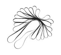 FUTUREORYY Cinghia di Trasmissione in Gomma Nera per Giradischi Vintage, Resistente All'usura e Adattabile alle Temperature, Kit 11 Pezzi per Riparazione e Configurazione Audio Domestica