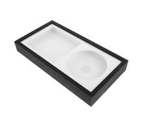 FUTUREORYY Cornice Espositore per Album Musicali Svuotata Supporto e Porta Cd da Parete Organizer Vinile Vintage per Collezionisti Scaffale Decorativo per Dischi e Copertine Nero e Bianco