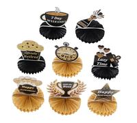 FUTUREORYY Decorazioni per La Pensione in Carta Nido d'Ape, Ornamenti e Centrotavola per Feste di Pensionamento, Set da 8 Pezzi per Addobbi Festivi e Scenografie Celebrative