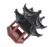FUTUREORYY Del Padiglione Esagonale Ornamento del Serbatoio di Pesce Decorazioni per Bonsai Decorazione Cinese Statuetta di Ponte Cinese in Miniatura Statua di Pesce Marrone Plastica