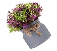 FUTUREORYY Finto Fiore in Vaso Artificiale Decorativo per Interni Pianta Finta da Tavolo per Ufficio e Casa Bonsai Simulato in Plastica Resistente e Facile da Pulire Idea Regalo per