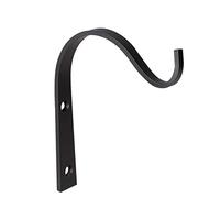 FUTUREORYY Ganci Appendiabiti e Staffe in Ferro per Cesti di Fiori da Parete, Set 2 Pezzi, Supporto per Piante e Lanterne, Uso Interno Ed Esterno, Facile Installazione, Colore Nero