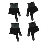 FUTUREORYY Guanti Da Gioco a Due Dita in Fibra Di Carbonio, Resistenti Al Sudore, Sottili e Traspiranti Per Gaming Touchscreen Confezione Da 2 Paia, Elasticizzati e Confortevoli Per Giocatori Mobili