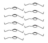 FUTUREORYY Kit 10 Pezzi Molla di Torsione a Forma di V per Pinze e Potatori Manuali, Molla di Ricambio Resistente per Utensili da Giardinaggio, Compatibile Manico Potatore per