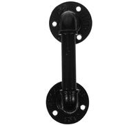 FUTUREORYY Maniglia Porta Fienile in Ferro Battuto Design Ergonomico Retrò Resistente per Porte Garage Magazzino Portico e Soffitta Fissaggio Sicuro con Viti Antistrappo