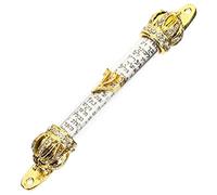 FUTUREORYY Mezuzah Ebraica in Metallo con Corona Biblica Decorazione Religiosa per Porta Esterna Ornamento Mitzvah Resistente Addobbo per Ingresso Regalo di Benessere e Protezione
