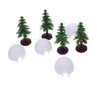 FUTUREORYY Miniature Casa Ghiaccio Artificiale con Natale Decorazioni Realistiche per Paesaggio Natalizio e Statici da Tavolo Modelli Compatti per Regali e Ambientazioni Festive
