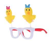 FUTUREORYY Occhiali Da Festa Pasquale Forma Di Pulcino Accessori Divertenti Per Fotografie Decorazioni Per Eventi Di Pasqua Per Adulti e Colori Vivaci Con Fiocco