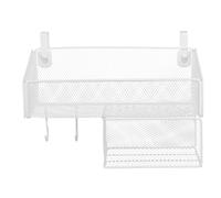 FUTUREORYY Organizer da Comodino Sospeso in Metallo con Mensola Portaoggetti e Cestino da Appendere per Letto a Castello Soluzione Salvaspazio per Dormitorio e Scrivania Studentesca