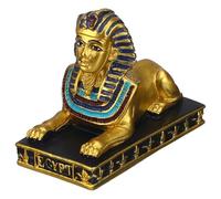 FUTUREORYY Piccola Statua Sfinge in Nera e Dorata Decorazione da Tavolo per Casa Ufficio e Ristorante Artigianato Creativo per Interni per Feste e Regali