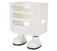 FUTUREORYY Scatola Porta Router Organizzatore con Supporto Piedi Custodia per Cavi e Multipresa Mensola per Modem Wifi Ripiano Salvaspazio per Soggiorno e Camera da Letto