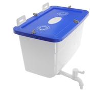 FUTUREORYY Serbatoio D’acqua da Parete in Plastica da 12,5 con Rubinetto, Contenitore per Bagno e Parrucchiere Stile Antico, Supporto di Stoccaggio Salvaspazio per Lavaggio Chioma e Mani,