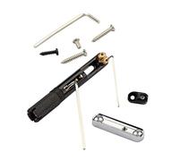 FUTUREORYY Set 1 Barra Ponte Singola senza Capotasto per Chitarra Elettrica e Basso Nero in Lega Compatibile