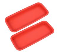 FUTUREORYY Set 2 Pezzi Sottovaso Rettangolare in Plastica per Piante da Interno, Vassoio Raccogli Gocce per Vasi di Fiori, Vaschetta per Raccolta Acqua per Giardino e Casa