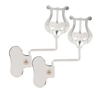 FUTUREORYY Set 2pezzi Clip Spartito in Ferro Argento per Strumenti Musicali Angolo Regolabile Porta Clip Musicale per Banda Marching e Orchestra