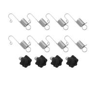 FUTUREORYY Set da 1 Gancio a Molla in Ferro per Espositori Pubblicitari da Porta, Piccolo Gancio Metallico Avvitabile per Stand Pubblicitario Esterno, Supporto Resistente per Cartelli e Fiere